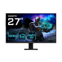GIGABYTE GS27Q X 27 colių QHD žaidimų monitorius – 2560 x 1440, 240Hz, 1ms, 300 cd/m², FreeSync Premium Pro, HDR Ready, HDMI 2.0, DisplayPort 1.4