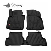 Guminiai 3D kilimėliai SKODA Octavia II A5 2004-2013 (Juodos spalvos)