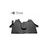 Guminiai 3D kilimėliai VOLKSWAGEN T5 2003-2015 (Priekiniai, 3 vietų, Juodos spalvos)