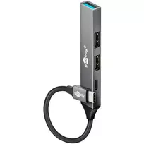 Goobay Slim 4 prievadų USB-Hub, USB-C™ į USB-C™/USB-A, USB 3.2 (74459)