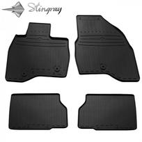 Guminiai kilimėliai FORD Explorer V U502 2010-2019 (Standartiniais kraštais, Juodi)