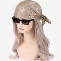 Y2K Serpentine Hair Band Soft Snake Punk Bandana Fashion Snake Print Hair Scarf  Girls chaki
