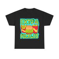 Men's and Women's T-shirts Extra Pickles Burger L