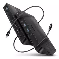Axagon HMC-U4 USB4 stotelė, 3x USB-A, 2x USB-C, HDMI ir DP 8K/30Hz, RJ-45, SD/mSD, garsas, PD 100W
