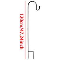Hook For Bird Feeder 120cm Metal Hanger 2 Pieces Plant Hooks For Garden Lawn Yard Outdoor Bird Feeders Lanterns Solar Lights