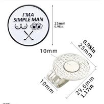 Magnetic Golf Hat Clip Ball Marker Metal Decorative Tool For Caps Visor, Driving Range, Course & Tournament Play