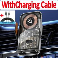 30W Car Wireless Charger Auto Mount Phone Holder For iPhone 15 14 13 12 Samsung Xiaomi Infrared Induction Fast Charging Stand
