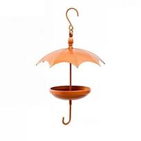 Rustic Umbrella-Shaped Bird Feeder Vintage Bird Rest Station Hanging Platform Feeder  Balcony Bird Feeder