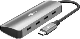Goobay Slim 4 prievadų USB-C centras 10Gbit/s (76565)