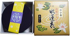 Awaji Baikundo Spiral 12 14 No Safety Low Water Lily Spiral for Wakes Low-Smoke Incense, Approx. Hours, Coils, String, Smoke, Scent, Low-Smoke