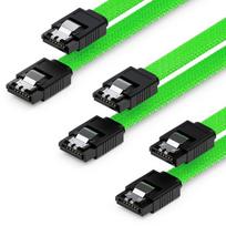 Deleycon Sata 3 kabelių rinkinys, 3x 50 cm, 6Gb/s, žalias