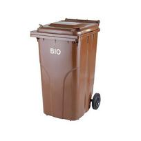 Šiukšlių konteineris BIO, ventiliuojamas, rudas, 240 L