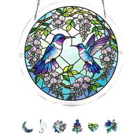 18/20cm Acrylic Puzzle Suncatcher Window Hanging Garden Decor Sun Catcher Birthday Gift for Women Mom Home Ornament Gift