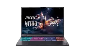 Acer Nitro V 16S AI AN16S-61-R6Q1 nešiojamas kompiuteris, 16 colių, AMD Ryzen AI 7, 16GB RAM, 1000GB SSD, NVIDIA GeForce RTX 5060, juodas