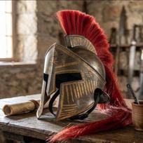 Spartietiška Šalmas Rankų Darbo Plieninė Šarvų Dalis Senovės Graikų Karių Cosplay LARP Dėvimas Eksponuojamas Šalmas