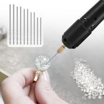 Drill Set Resin Electric   Drill with 10pcs Drills Bits for Jewelry   Aluminum Products Wood Key Chain Making Resin Casting Molds Black