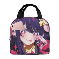 Oshi No Ko Anime Kawaii Insulated Lunch Bag for Women Office Cooler Thermal Food Box Tote Portable Lunch Boxes Container One Size