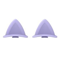 Cute Anime Styles Cats Ear Decors For Headphones Soft Flexible Silicone Accessories Perfect For Streamers And Gamers violetinė