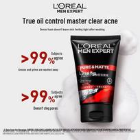 L'Oreal Men's Volcanic Rock Oil Control Acne Cleanser (2-Pack)