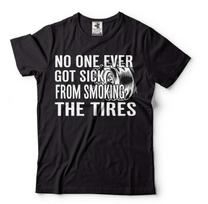 Mens Funny Shirt Car Enthusiast Shirt Burnout Drifting Smoking Tires shirt M