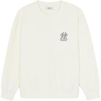 MLB Sweatshirts Unisex Cream Crew Neck Moderate 3AMTQ0161-50CRS M
