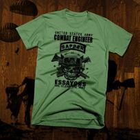 Combat Engineer T-shirt Tops Tees Unisex Army Sapper Clear The Way Military Combat Veteran New L