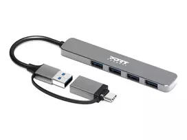 PORT CONNECT | USB-C/USB-A jungtis į 4 USB-A 3.0 prievadus, 5Gbps