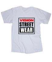 Vision Street Wear logo Skateboarding California Repo 80's surf white T-shirt Tops Tees Unisex 3XL