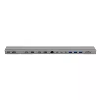 Targus HyperDrive HD156-GL Triple-4K doko stotelė keliems monitoriams, USB-C, 15 jungčių, iki 3 × 4K 60 Hz, skirta MacBook