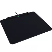 Razer HyperFlux V2 belaidžio įkrovimo žaidimų pelės kilimėlis su puku, kietas, 360 x 311 mm, juodas