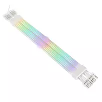 PCI-E 8 kontaktų ilginimo laidas Kolink Umbra Radiant ARGB — dvigubas 2× 8 kontaktų, pintas ilginimas GPU maitinimui