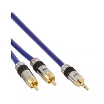 InLine garso laidas Premium 2x RCA kištukas / 3,5 mm kištukas, auksuotas, 2 m