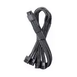 CableMod laidų ilginimo rinkinys C-Series Pro ModMesh 16 kontaktų į 4×8 kontaktų Corsair Type 4/3 maitinimo šaltiniams, anglies spalvos, 60 cm