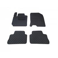Odiniai kilimėliai QuiltyMats HYUNDAI KONA 2017-2023 (Juodos spalvos - Juodais dygsniais)