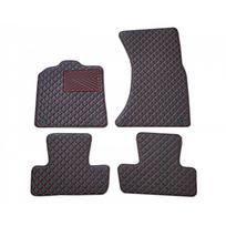 Odiniai kilimėliai QuiltyMats AUDI Q5 2008-2016 (Juodos spalvos - Raudonais dygsniais)