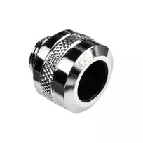 Alphacool 17470 jungtis — žalvarinis chromuotas PC vandens aušinimo jungtis, aukštis 20 mm, svoris 23 g