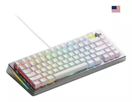 Mechaninė žaidimų klaviatūra GLORIOUS GMMK 3 PRO HE 75% Prebuilt Wired USB QWERTY sidabrinė