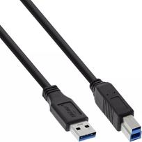 USB 3.2 Gen.1 laidas, A tipo kištukas / B tipo kištukas, InLine 35320, 2 m, juodas