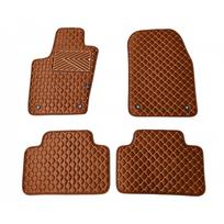 Odiniai kilimėliai QuiltyMats JEEP GRAND CHEROKEE 2010-2020 (Rudos spalvos - Rudais dygsniais)