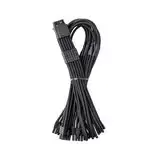 CableMod C-Series Pro ModMesh 12V-2x6 kabelis, pintas, 16 kontaktų į 3x 8 kontaktų, skirtas Corsair Type 4 ir 3 maitinimo šaltiniams – juodas, 60 cm