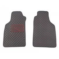 Odiniai kilimėliai QuiltyMats LIGIER JS50 2012→ (Juodos spalvos - Raudonais dygsniais)