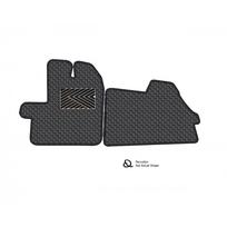 Odiniai kilimėliai QuiltyMats MERCEDES BENZ SPRINTER (2 vietų) 2006-2018 (Juodos spalvos - Pilkais dygsniais)
