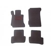 Odiniai kilimėliai QuiltyMats MERCEDES BENZ C-Klasė W204 2007-2014 (Juodos spalvos - Raudonais dygsniais)