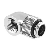 Barrow 90° sukamas adapteris G1/4 colio išorinis į G1/4 colio vidinį TWT90-v2.5 s, sidabrinis