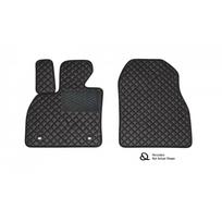 Odiniai kilimėliai QuiltyMats OPEL COMBO 2012-2017 (Juodos spalvos - Juodais dygsniais)