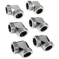 Raijintek Pelias D160906 16 mm 90° adapteris (6 vnt.), sidabrinis