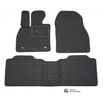 Odiniai kilimėliai QuiltyMats PEUGEOT 3008 2008-2016 (Juodos spalvos - Pilkais dygsniais)