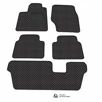Odiniai kilimėliai QuiltyMats PEUGEOT EXPERT 2016→ (3 eilės) (Juodos spalvos - Juodais dygsniais)