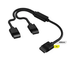 CORSAIR iCUE LINK Y-laidinys, 600 mm, tiesios jungtys, juodas