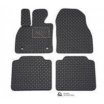 Odiniai kilimėliai QuiltyMats RENAULT LAGUNA 2007-2015 (Juodos spalvos - Pilkais dygsniais)